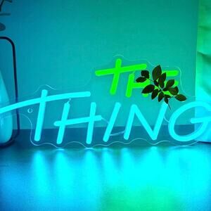 The Thing Neon Sign Night Light Room Wall Decor Horror
